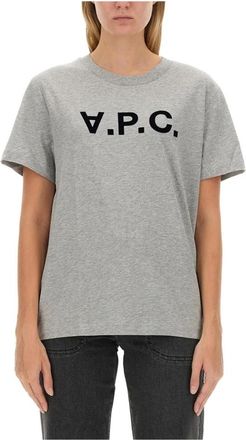 A.P.C. Standard Grand VPC T-Shirt - Dames - T-shirts - Grijs - XL - Katoen - Tops