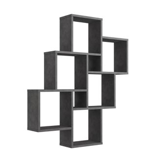 Calicosy Estanter&iacute;a de pared flotante 8 compartimentos - Gris marengo