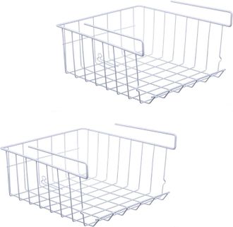 OEM Juego De 2 Cestas De Almacenamiento De Alambre, Para Cocina, Ba&ntilde;o, Despensa U Oficina