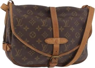 Louis Vuitton Pre-owned Cross Body Bag - Dames - Vintage Schoudertas - Bruin - ONE Size - Leer - Vintage