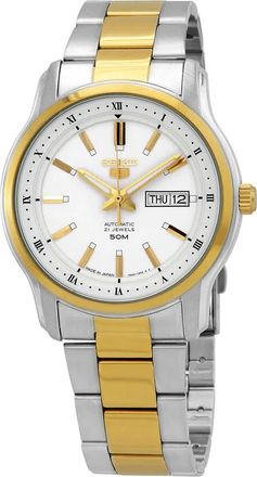 Seiko 5 Automatic Silver Dial Two-tone Mens Watch SNKP14J1