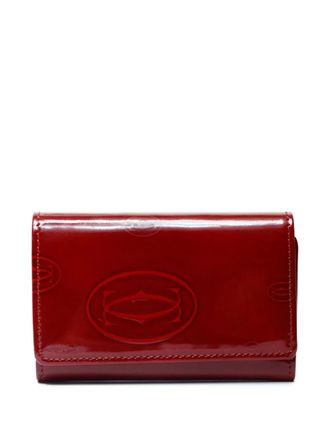 Cartier 2000s Happy Birthday embossed key case - women - Calf Leather - One Size - Red