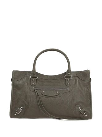 Balenciaga medium Le City leather shoulder bag - Green