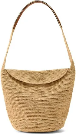 Helen Kaminski Yala Crochet Raffia Shoulder Bag in Natural/cotto at Nordstrom