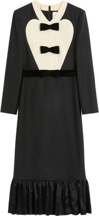 Valentino Garavani Abito midi con fiocco - Nero