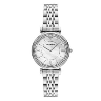 Emporio Armani Gianni T-bar Dames Zilveren Horloge AR11701