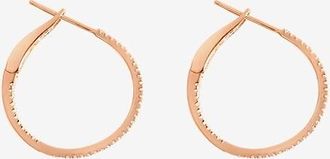 Vanrycke Einzelne Roségold-Creole mit Diamanten Officiel - 19mm