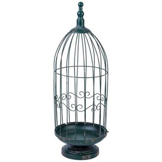 Wanderlust Deco Jaula Decoraci&oacute;n De Metal 24.77x24.77x72.39h Cm