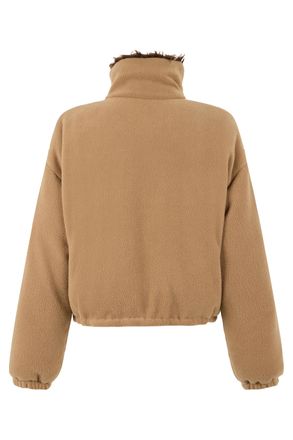 Miu Miu Wool-Blend Puffer Jacket - Beige