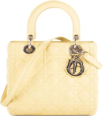Dior Borsa tote Lady-D media - Giallo