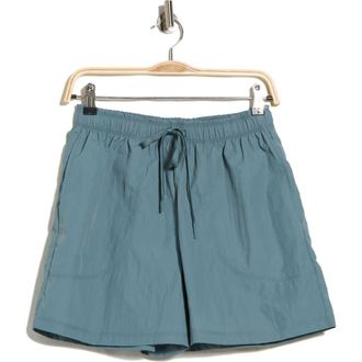 Zella Breakaway Crinkled Long Shorts in Blue Goblin at Nordstrom Rack, Size X-Small