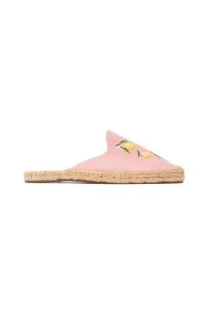 Soludos The Smoking Mule Embroidery Espadrille in Lemons - Dusty Rose Pink at Nordstrom, Size 11