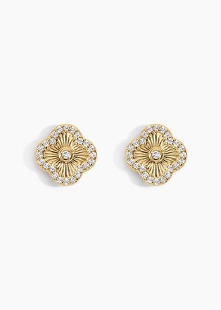 Electric Picks Icon Clover Stud Earrings in Gold at Nordstrom