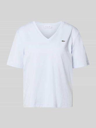 Lacoste Relaxed Fit T-Shirt aus reiner Baumwolle in Hellblau, Gr&ouml;&szlig;e 34