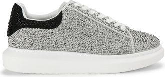 Steve Madden Mens Icebox Trainer Silver Sneakers - Black - Size UK 9