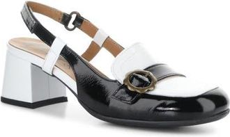 FLY London Pemy Slingback Pump in Off White/Black at Nordstrom, Size 10-10.5Us