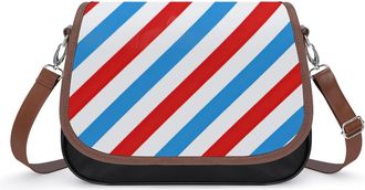 Generic Barber Lines Womens Crossbody Bag Fashion Shoulder Handbags Message Tote Bag with Adjustable Strap