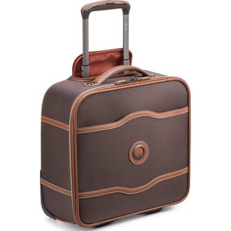 DELSEY Paris Chatelet 2.0 Softside Carry on 16 Inch Luggage Under-Seater with 2 Wheels in Brown at Nordstrom, Size Small