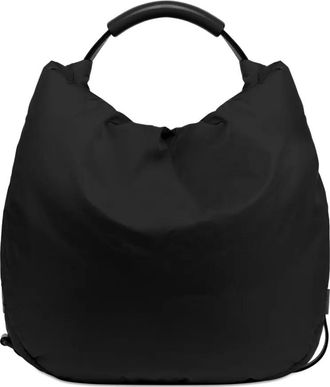 Moschino logo-lettering medium shoulder bag - women - Polyamide/Polyurethane/Cotton - OS - Black