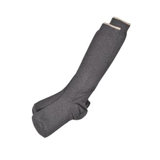 Brunello Cucinelli MenS Gray Cotton Knee High Socks, Size S