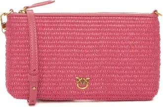 Pinko Pinko, Tassen, Dames, Roze, ONE Size, Mini Flat Love Bag Simply