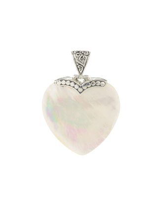 Samuel B. Silver Pearl Heart Pendant