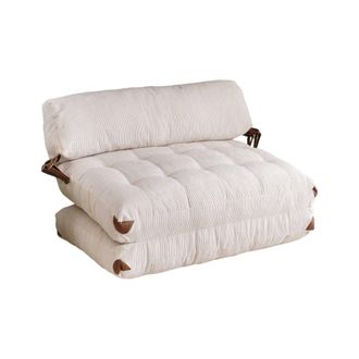 Dmora Sof&aacute; Cama 2 Plazas Surigae, Contenedor, Reclinable, 2 Asientos, 120x75 Cm Blanco