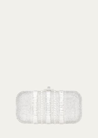 Judith Leiber Long Slide Crystal Clutch Bag