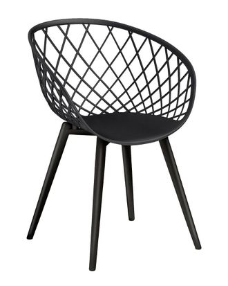 Jamesdar Set Of 2 Indoor/Outdoor Kurv Black Chairs