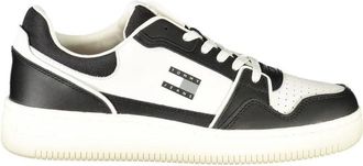 Tommy Hilfiger Zwarte Polyurethaan Heren Sneaker - Heren - Sneakers - Zwart - 40 EU - Leer - Schoenen