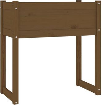 vidaXL Vidaxl - Jardinera Madera Maciza De Pino Marr&oacute;n Miel 78x40x81 Cm