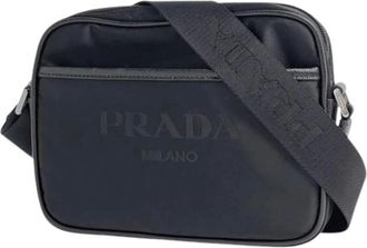 Prada Pre-owned Cross Body Bags, female, Black, Size: ONE SIZE Pre-owned Vintage Nylon Shoulder Bag