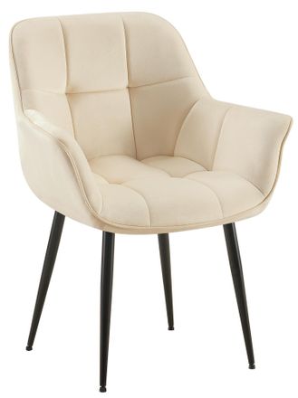 Clp Silla De Comedor Roseville En Terciopelo Crema