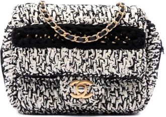 Chanel Pre-owned Raffia Crossbody Bag - Dames - Vintage Schoudertas - Wit - ONE Size - Leer - Vintage