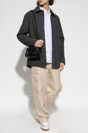 A.P.C. Thick Wool Shirt, Mens, Grey