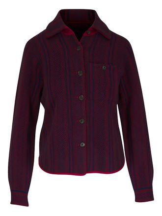 Guest In Residence striped pocket shirt - Red