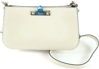 Valentino Pre-owned Cross Body Bags, female, Beige, Size: ONE SIZE Pre-owned Leather Shoulder Bag