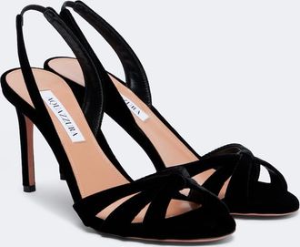Aquazzura Tati velvet slingback sandals