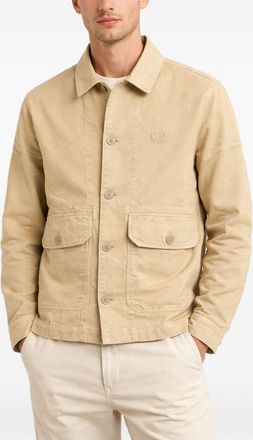 C.P. Company Mens Jacket Cotton-Linen Beige