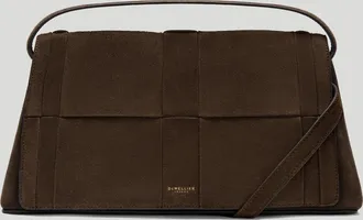 DeMellier The Florence Crossbody in Mocha Suede Leather Crossbody bag