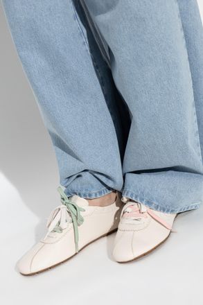 Coach Leather Sports Shoes, Womens, Cream
