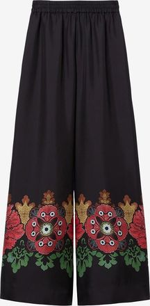 La DoubleJ Weite Palazzo-Hose aus bedrucktem Seidenk&ouml;per