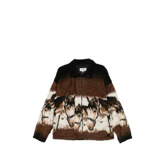 Maison Margiela Horse-print Zip-up Cardigan