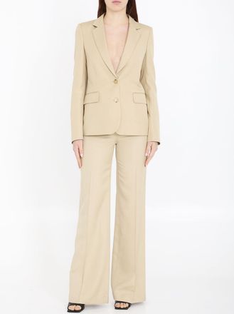 Stella McCartney Stella McCartney Womens Iconic Pants - Tan viscose - Size EU 42 (Womens)