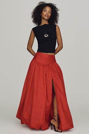 Hutch Bubble-Hem Maxi Skirt