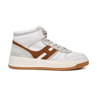 Hogan Witte leren sneaker H630 - Heren - Sneakers - Beige - 41 EU - Leer - Schoenen
