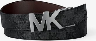 Michael Kors Reversible Leather Logo Buckle Belt