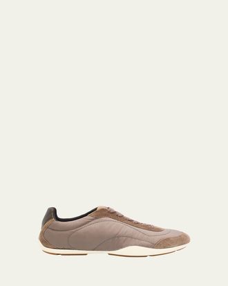 Brunello Cucinelli Nylon Suede Sneakers