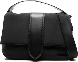 Jacquemus Le Bambino messenger bag - men - Nylon/Calf Leather/Cotton - One Size - Black