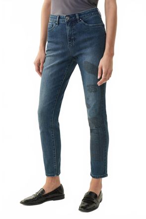Joseph Ribkoff Brielle Jean With Sparkle Face Design In Blue